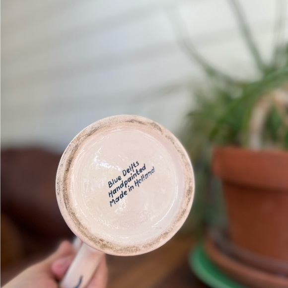 Vintage Blue Delfts Hand painted Made in Holland Nautical Ship Design Mug - Picture 5 of 11